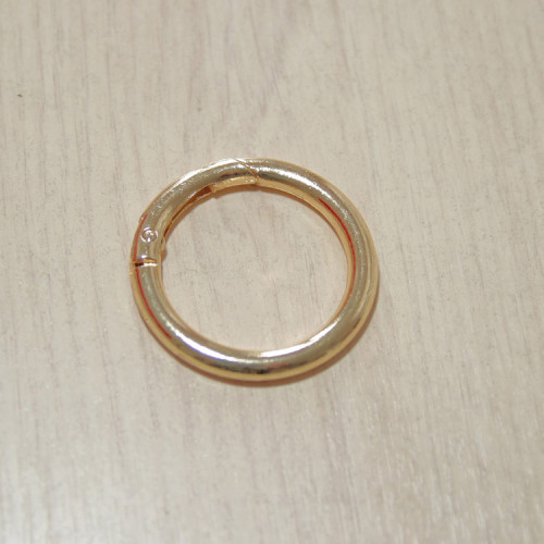 Карабин-кольцо для сумок, ⌀ 32мм, 5мм, золото