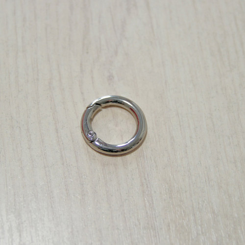 Карабин-кольцо для сумок, ⌀ 16мм, 3.8мм, никель