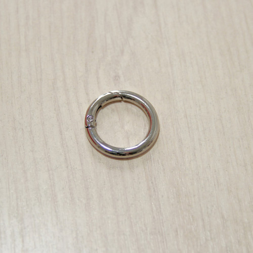 Карабин-кольцо для сумок, ⌀ 20мм, 3.8мм, никель