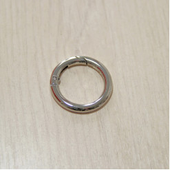 Карабин-кольцо для сумок, ⌀ 25мм, 4.2мм, никель