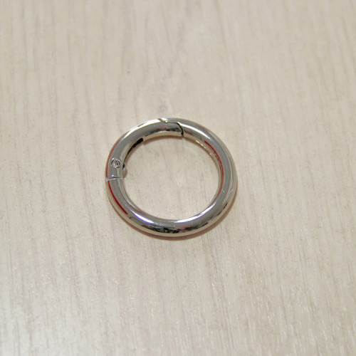 Карабин-кольцо для сумок, ⌀ 25мм, 4.2мм, никель