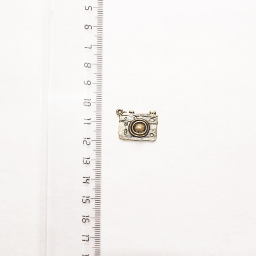 Подвеска металлическая "Фотоаппарат", 20 мм, бронза, PM-007