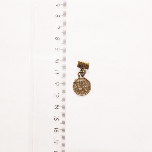 Подвеска металлическая "Медальон", 15 мм, бронза, PM-017