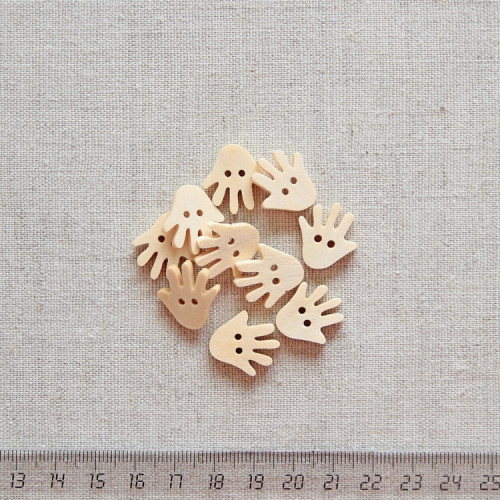 Пуговица деревянная, 18мм, PGV-003-2