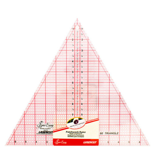 Линейка-треугольник с углом 60*, разметка в дюймах, размер 12" x 13 7/8", Sew Easy, NL4173