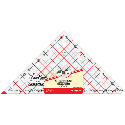 Линейка-треугольник с углом 90*, градация в дюймах, 6 1/2" X 6 7/8", Sew Easy, NL4208