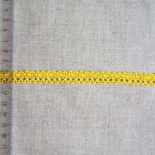 Кружево хлопковое, вязаное, KHC-0020, 12мм, цвет кукурузный