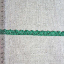 Кружево хлопковое, вязаное, KHC-0031, 12мм, цвет хвойный
