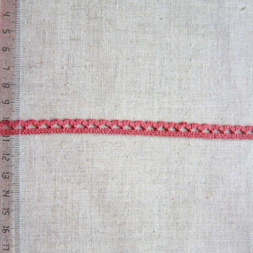 Кружево хлопковое, вязаное, KHC-0032, 8мм, цвет кирпичный