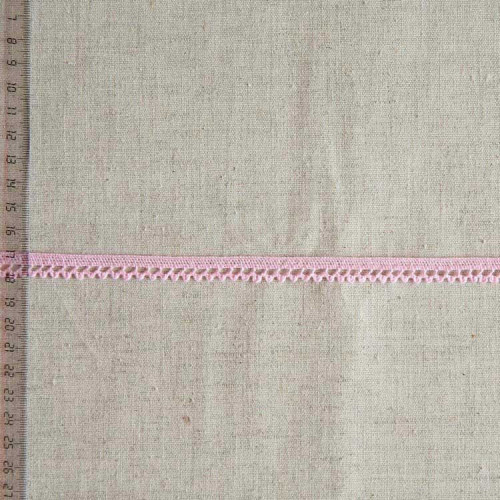 Кружево хлопковое, вязаное, KHC-0047, 10мм, цвет бледно-розовый