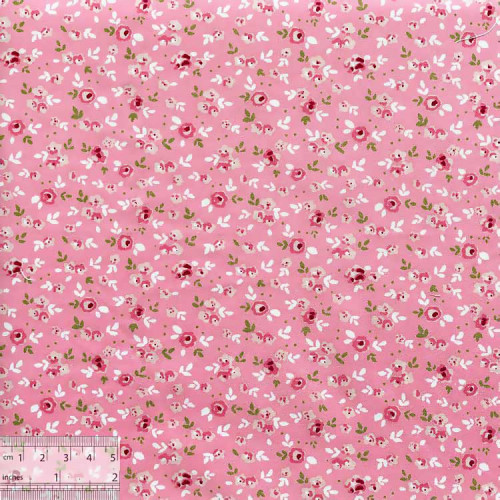 Хлопок китайский «Розочки на розовом», BY-00008