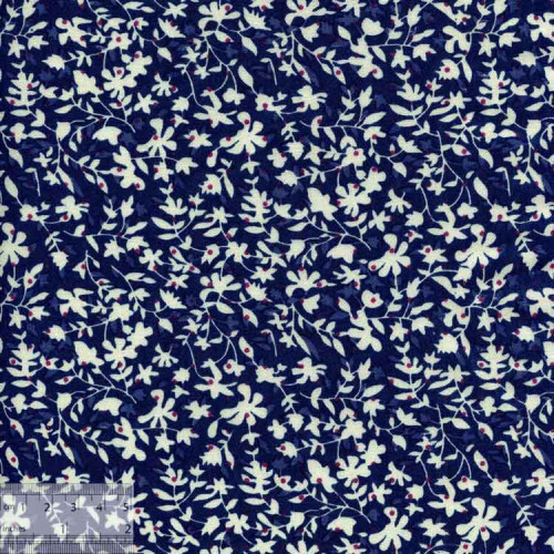 Ткань хлопок «Лесная поляна синий», DFS-00038
