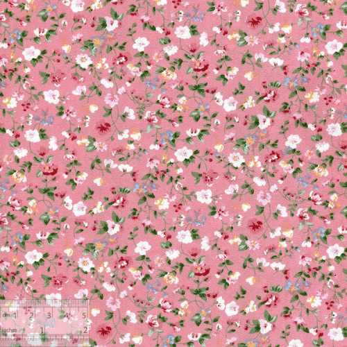 Ткань хлопок «Цветочный микс Розовый кварц», DFS-00151
