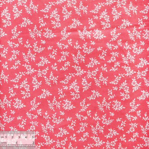 Ткань хлопок «Веточки на розовом», JL-00012