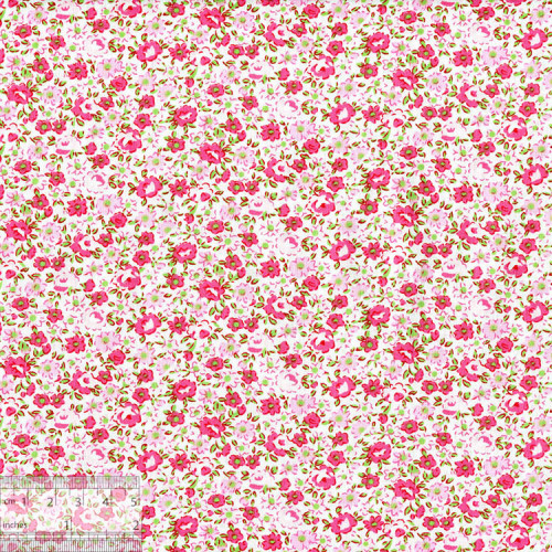 Ткань хлопок «Розовая лужайка», JL-00059, 75х50см
