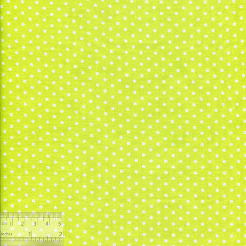 Ткань хлопок «Горошек на лимонном», JL-00064, 75х50см