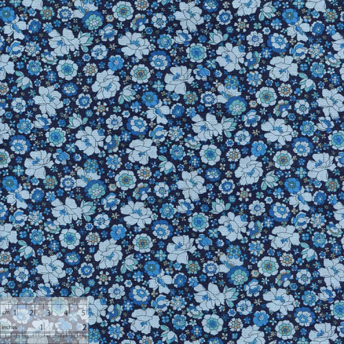Ткань хлопок «Летний парк синий», 75х50см, JL-00094