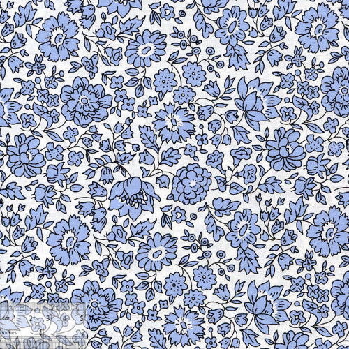 Ткань хлопок «Камелия голубой», 75х50см, JL-00120
