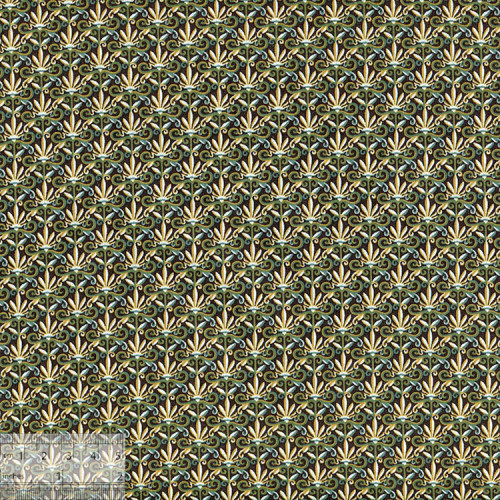 Ткань хлопок «Ромео зелёный», 75х50см, JL-00127