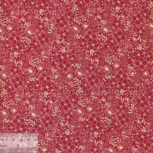 Ткань хлопок «Карина красный», 75х50см, JL-00137