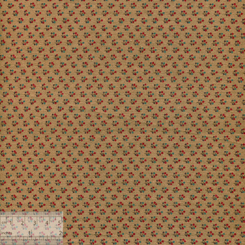 Ткань хлопок «Алиса коричневый», 75х50см, JL-00154