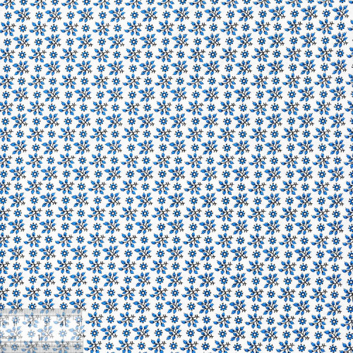 Ткань хлопок «Олеола синий», 75х50см, ML-012