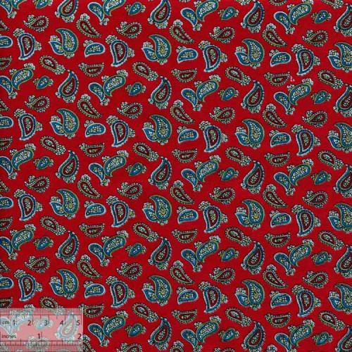 Ткань хлопок «Турецкий боб красный», ZT-00036