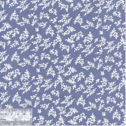 Ткань хлопок «Веточки на синем», 75х50см, ZT-00137
