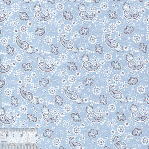 Ткань хлопок «Ольсен голубой», 75х50см, ZT-00139