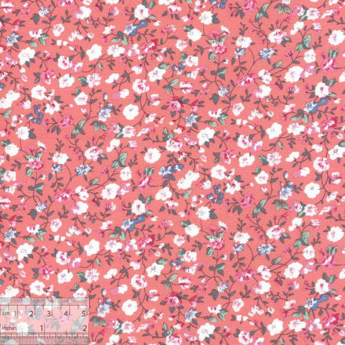 Ткань хлопок «Цветочный микс розовый кварц», 75х50см, ZT-00185