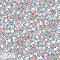 Ткань хлопок «Цветочный микс ниагара», 75х50см, ZT-00186