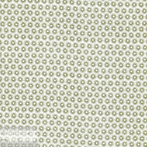 Ткань хлопок «Флориш зелёный», 75х50см, ZT-00189